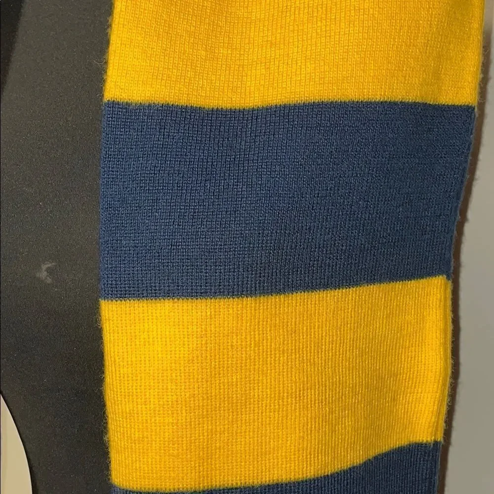 Note dame academy Yellow and Blue Striped Scarf